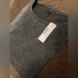 J. Crew NWT Shimmering Gray Long Sleeve Party Top